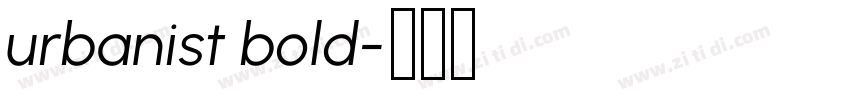 urbanist bold字体转换